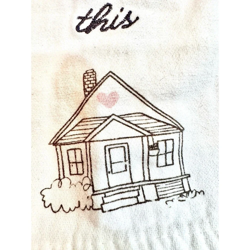 Love Grows Best in This House NEW Kitchen Towel‎ & Potholder Set Pink Hearts